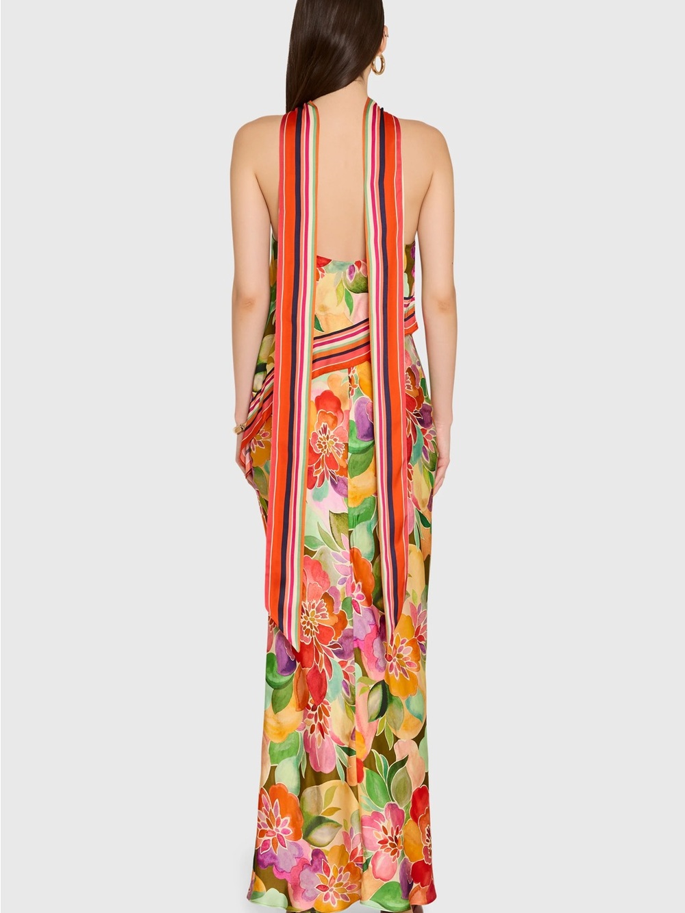 Amanda Uprichard Multicolor Floral Halter Maxi Dress - Picture 3 of 10